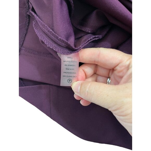 Calvin Klein dress women's 2 purple sheath sleeveless knee length high neck - Picture 3 of 7